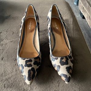 coach ocelot kitten heels size 9.5